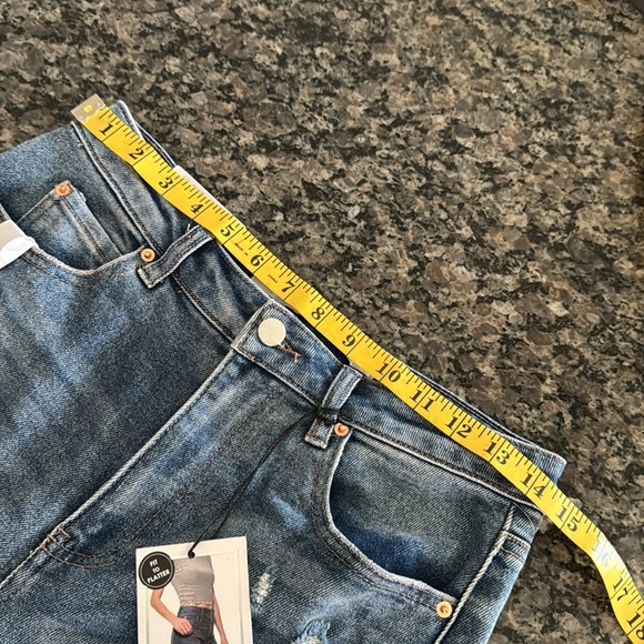 Tinseltown high rise flare Blue Distressed Jeans NWT 7/28 - Picture 10 of 13